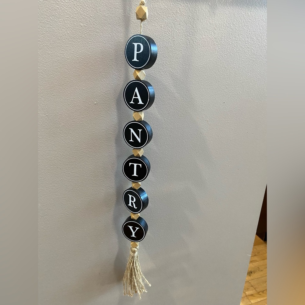 Black Pantry Wall Hanging Sign